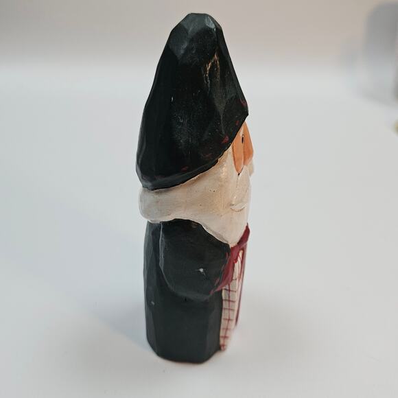 Vintage  Hand-carved wooden Eddie Walker Santa Figure Holding Gift 4.5" - Picture 5 of 7